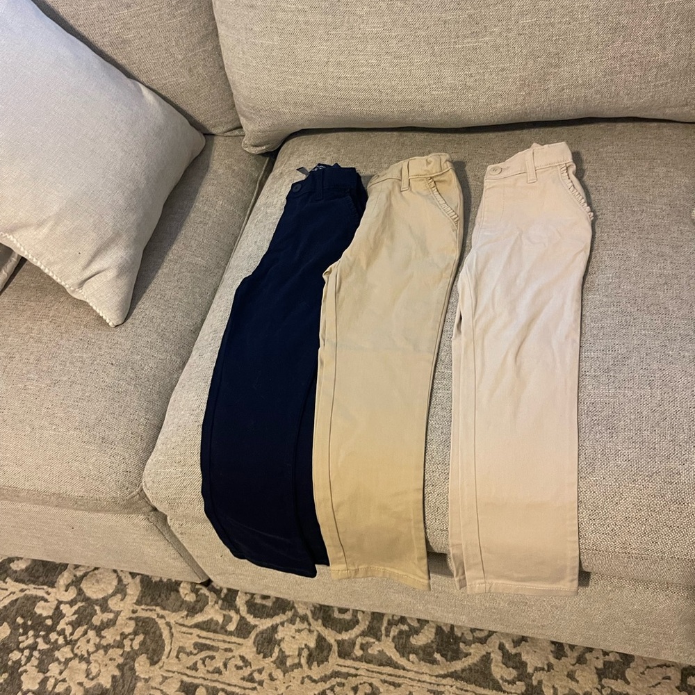 New girls khaki uniform pants size 5